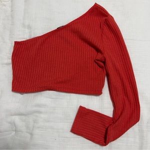 Shein one shoulder crop top